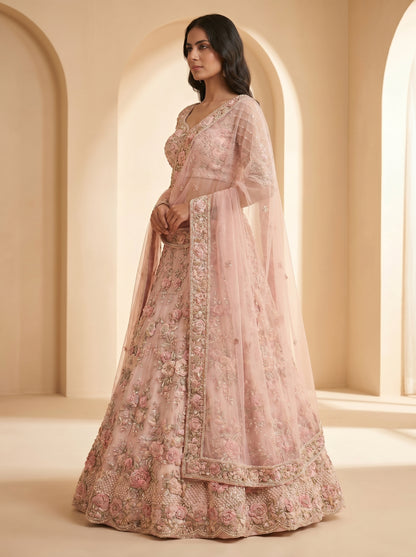 Ivory Zardozi Bridal Lehenga Choli